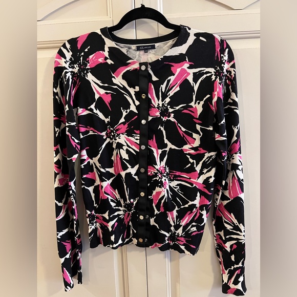 Anne Klein Black and pink cardigan - Picture 1 of 3